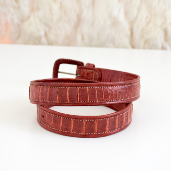 Crocodile Red Classic Belt main image 5